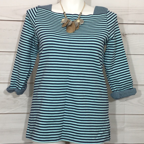 Coldwater Creek Tops - Striped Shades of Blue Coldwater Creek Tunic Top